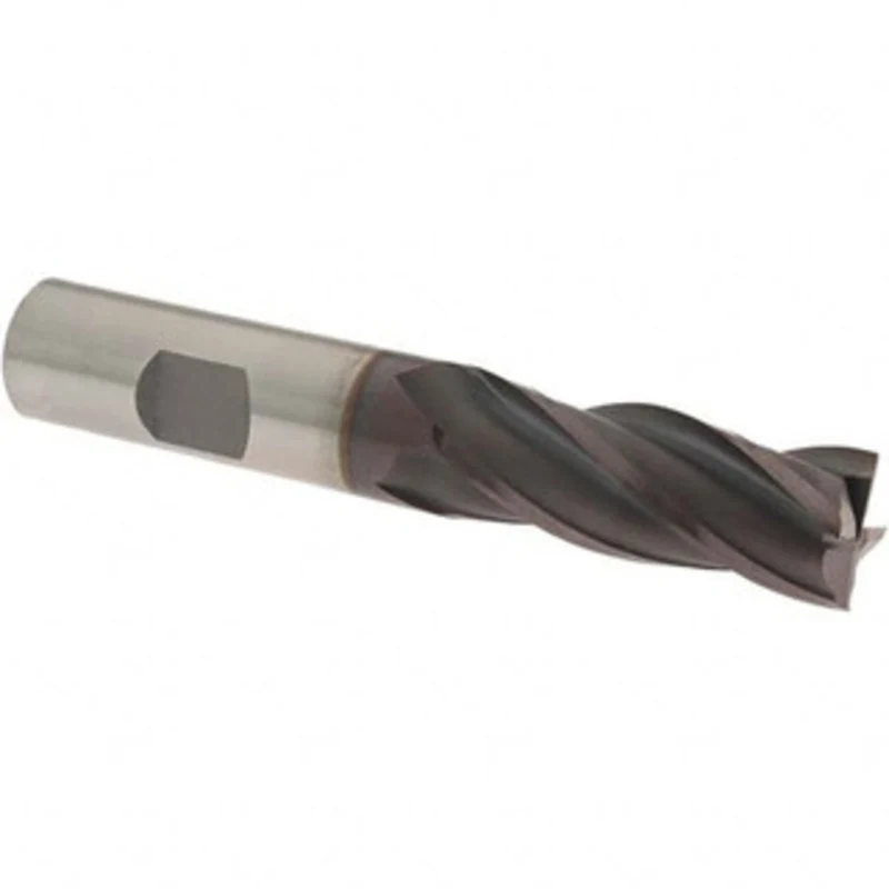 OSG 5/8, 1-5/8 LOC, 5/8 Shank Diam, 3-3/4 OAL, 4 Flute, Cobalt Square End Mill Single End, TiAlN Finish, Spiral Flute...